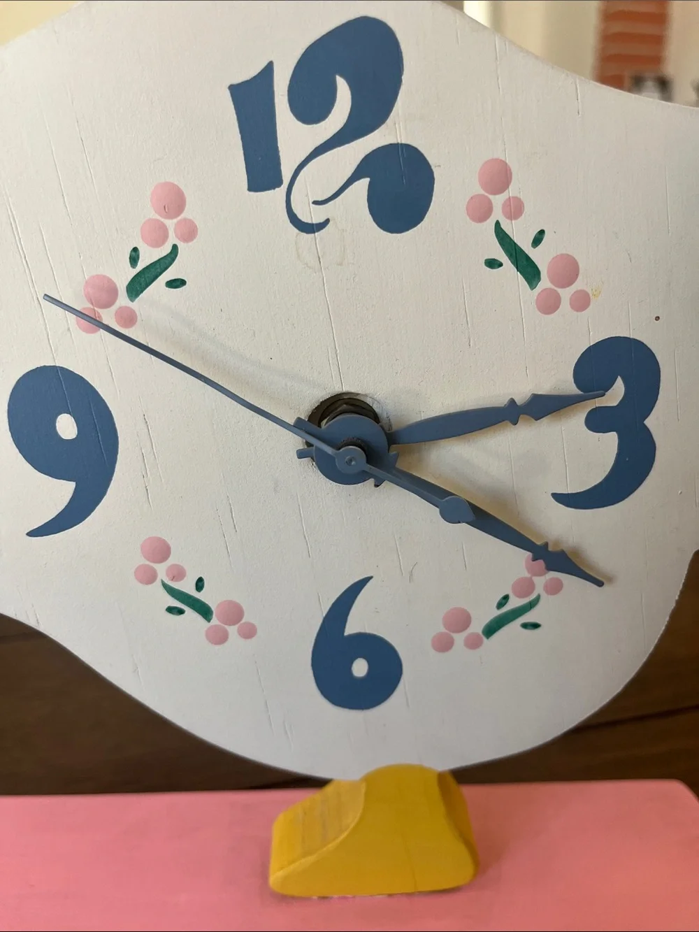 Vintage 1987 Merry Clocks Goose Duck Wooden Quartz Clock M.A. Bagzynski